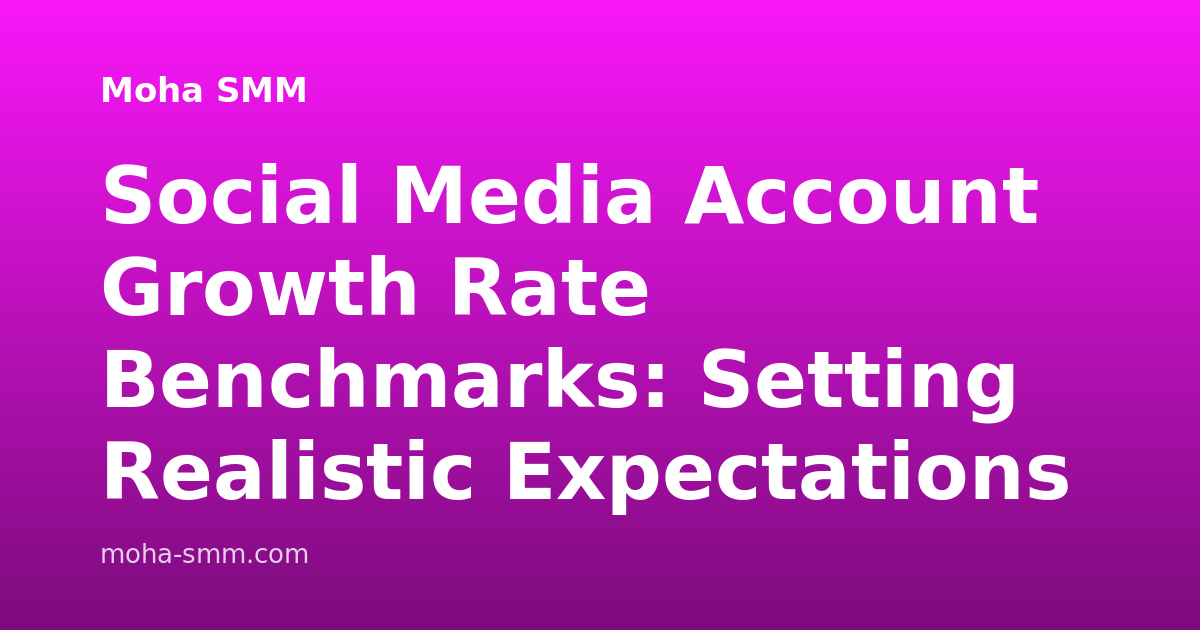 Social Media Account Growth Rate Benchmarks: Setting Realistic Expectations