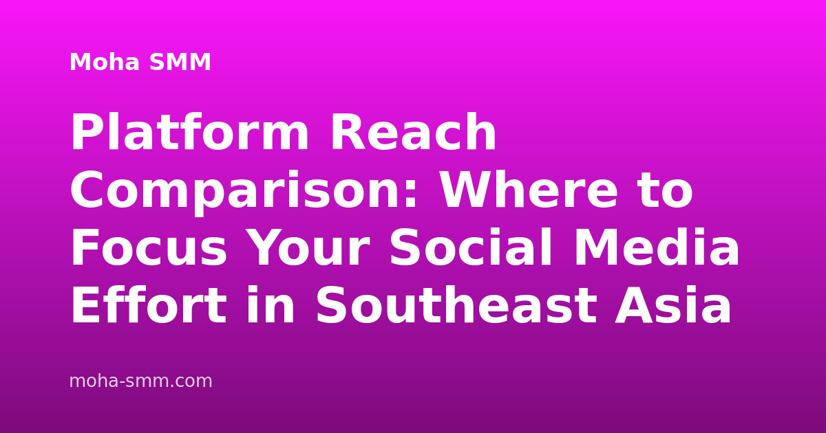 Platform Reach Comparison: Where to Focus Your Social Media Effort in Southeast Asia