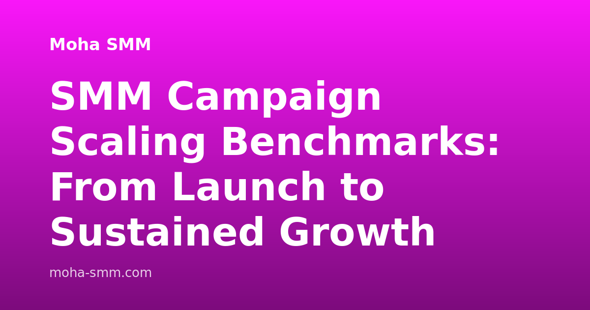 SMM Campaign Scaling Benchmarks: From Launch to Sustained Growth